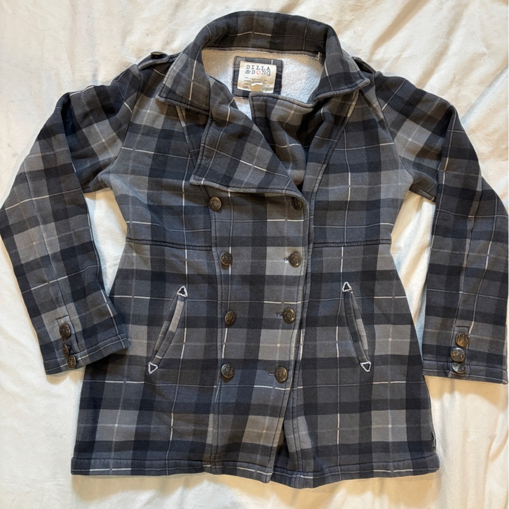 Billabong 2000’s plaid button up cotton jacket